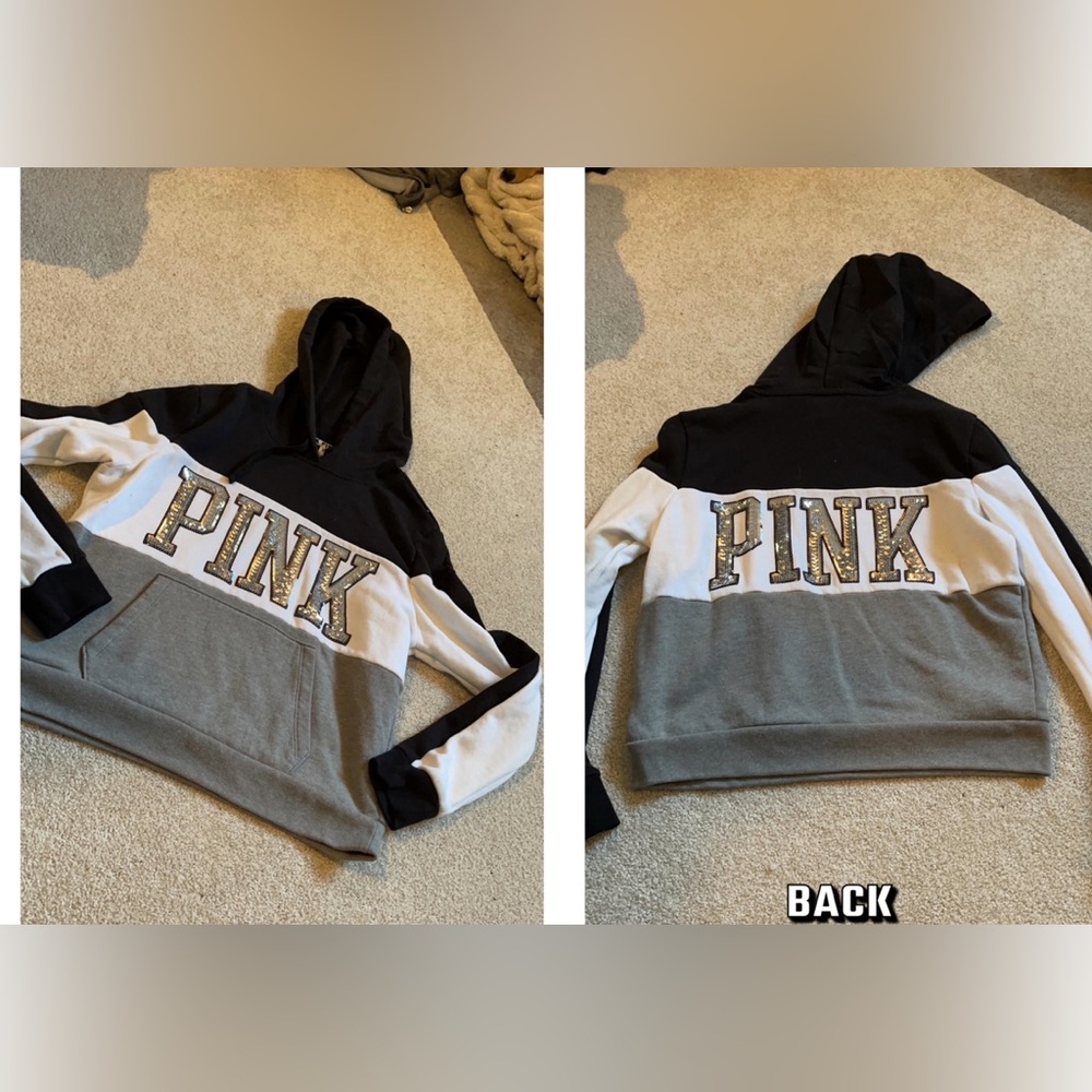 Black and Gray PINK Hoodie